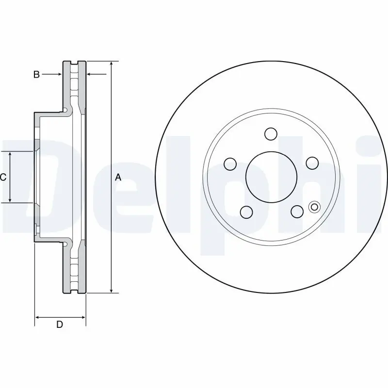 Bestpreis DELPHI Bremsscheibe (BG4945C) KFZ-7047729